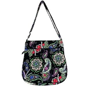 Vera Bradley Crossbody Bag Hipster Kiev Paisley Floral Adjustable Strap Pockets